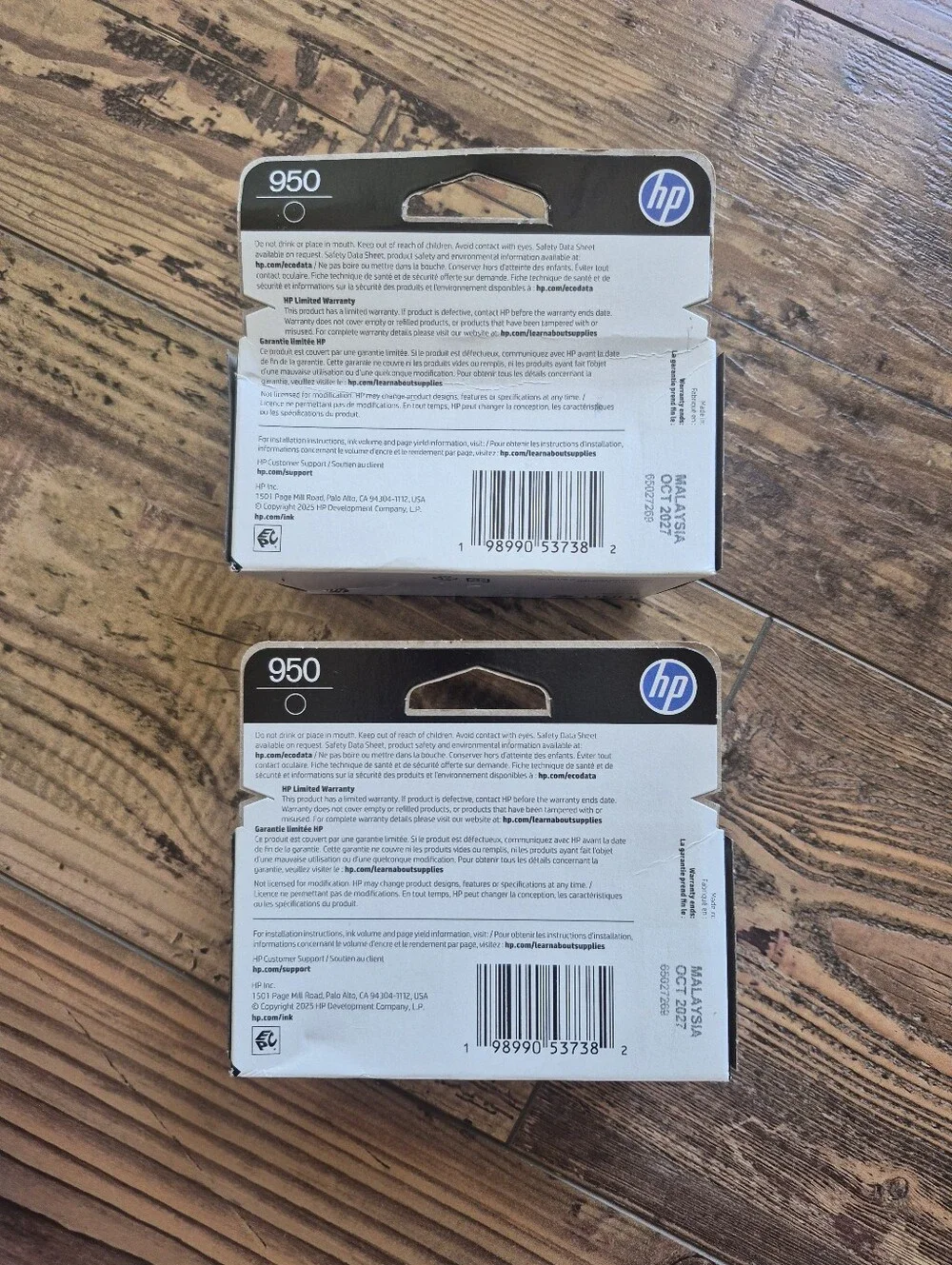 HP 950 Black Ink Expires Oct 2027